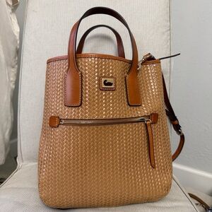 Vintage Dooney & Bourke Tan Woven Tote